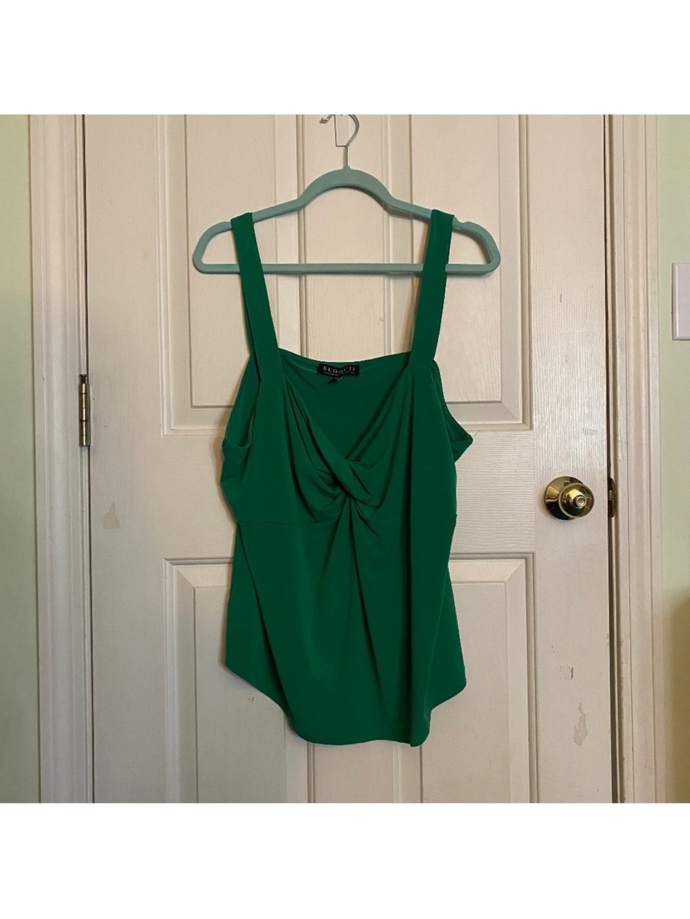Eloquii Emerald Green Twist-Front Camisole